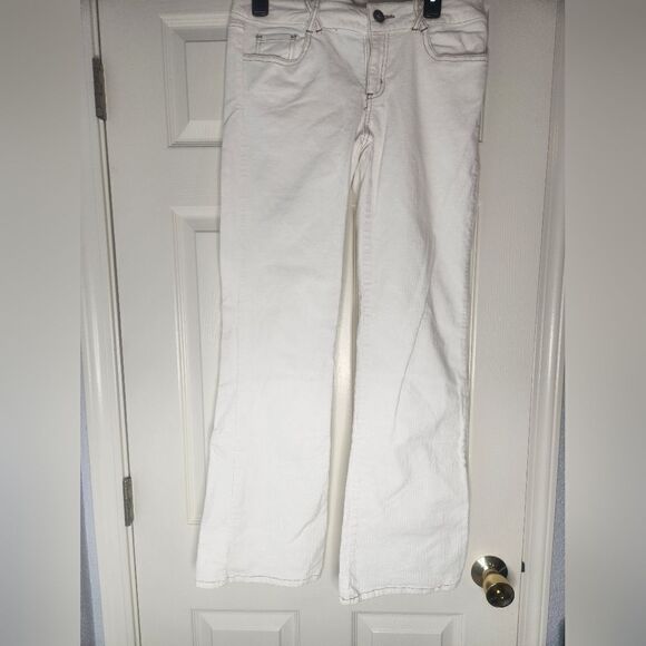 My Michelle 11 White Corduroy Full Length Pockets Women's Jean's - Picture 1 of 8